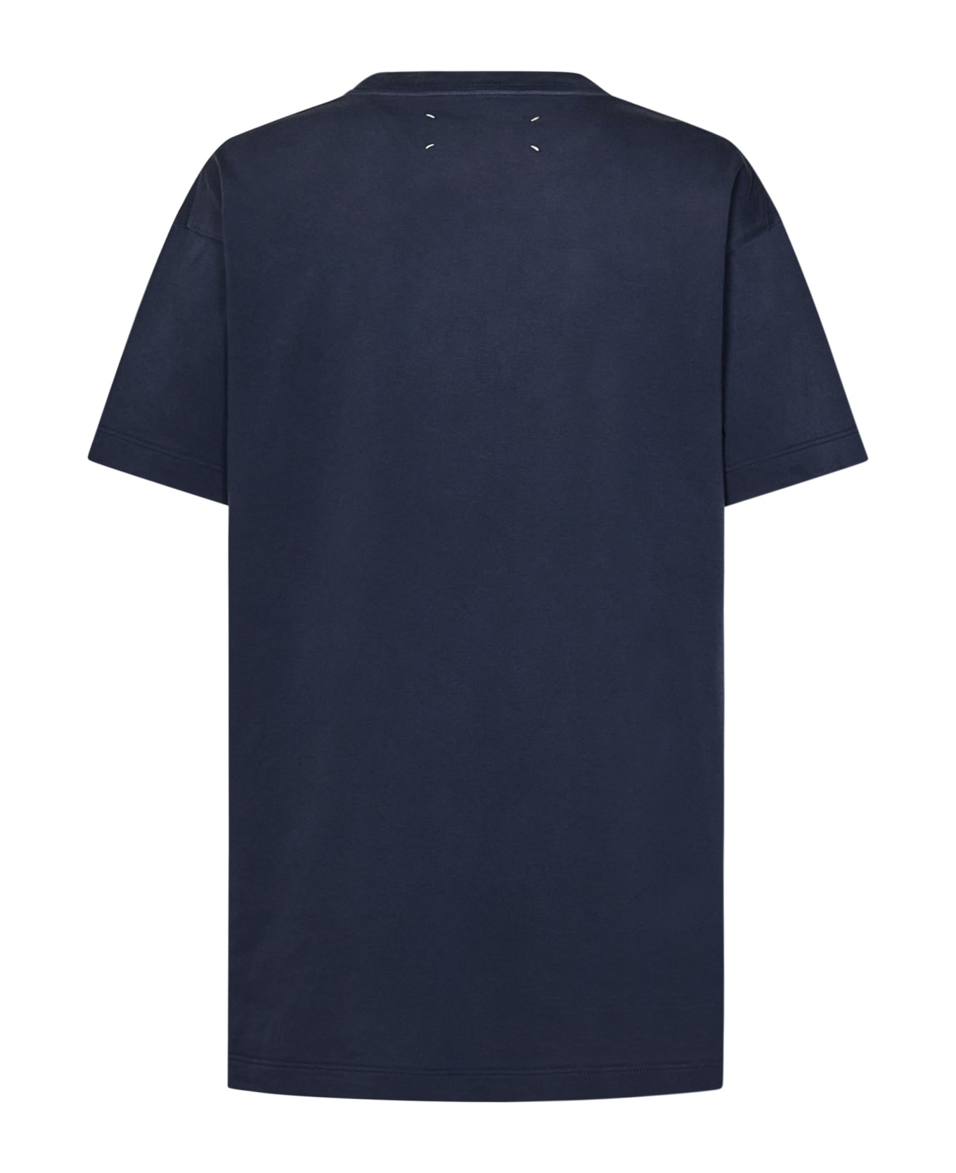 Maison Margiela Cotton T-shirt With Logo - Blue Tシャツ