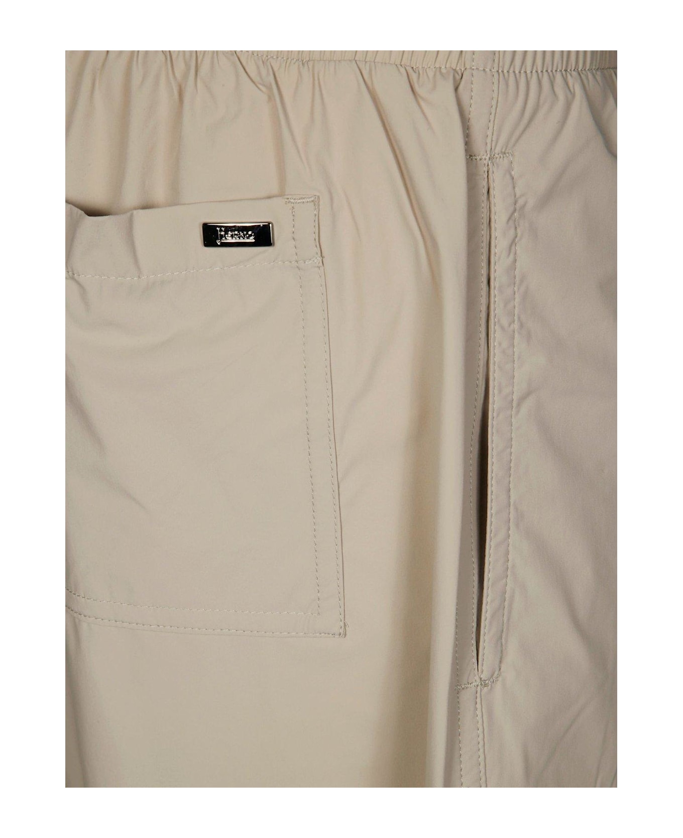 Herno Logo Plaque Bermuda Cargo Shorts - Beige