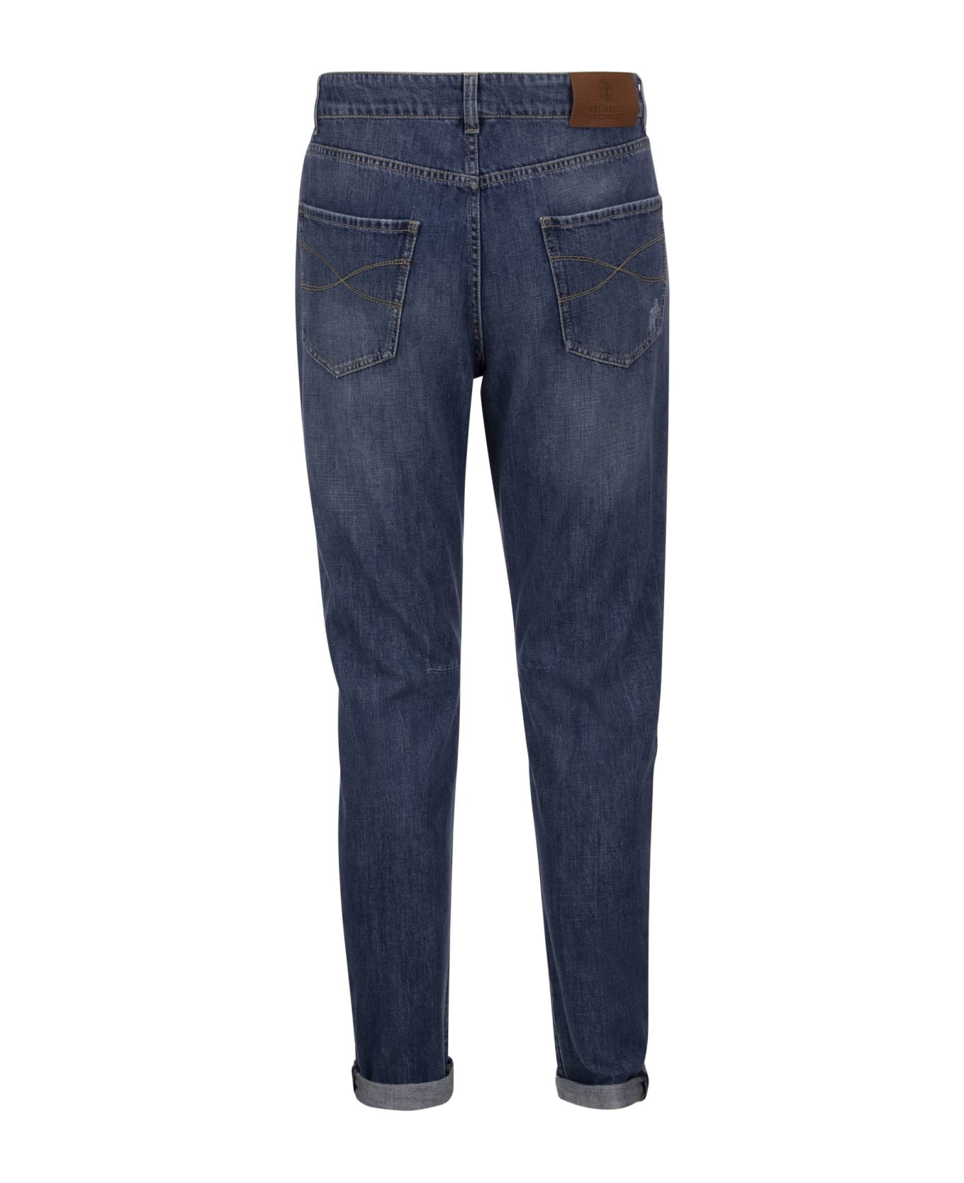 Brunello Cucinelli Five-pocket Leisure Fit Trousers - Denim Blue