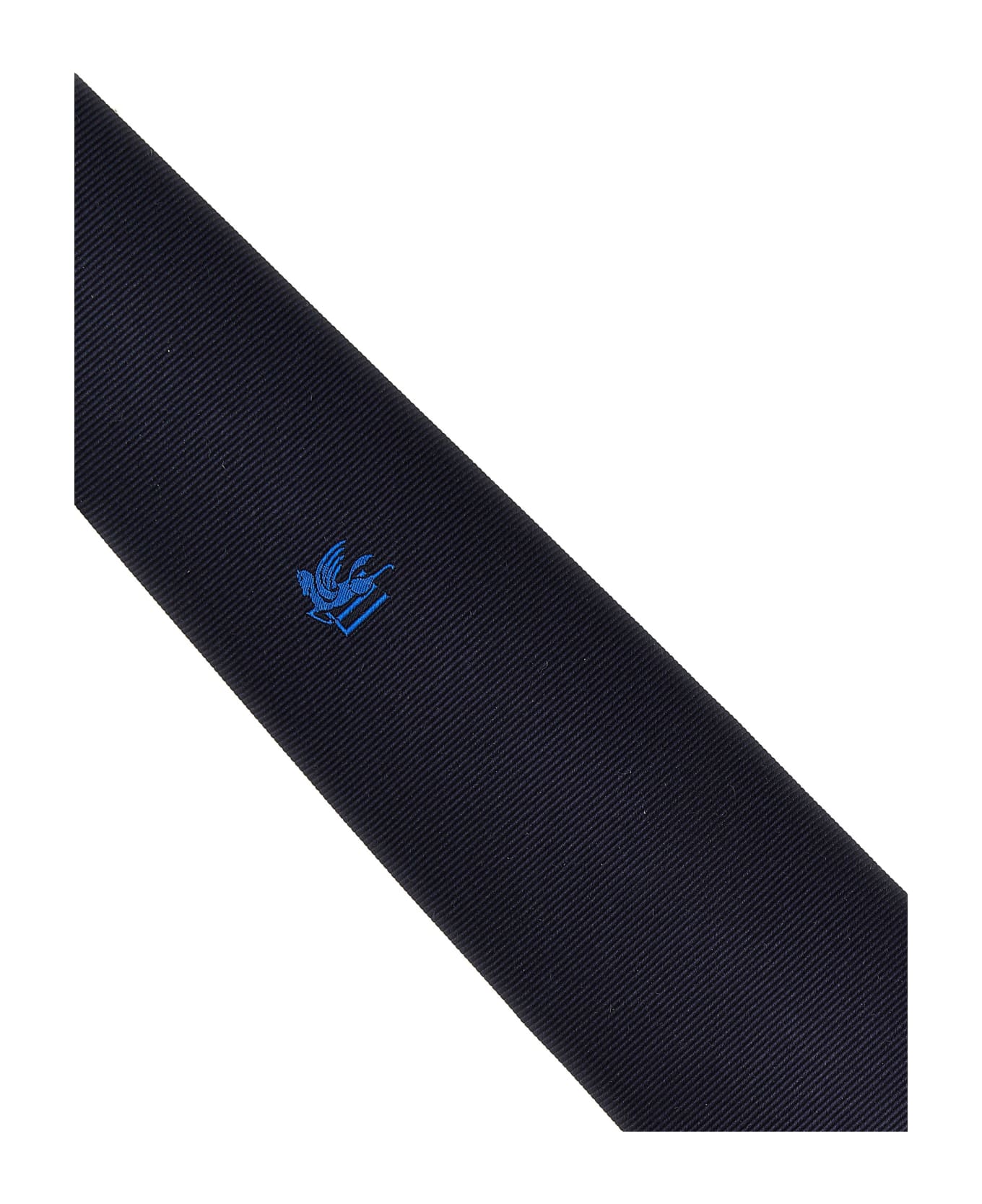 Etro Logo Necktie - Blu Navy
