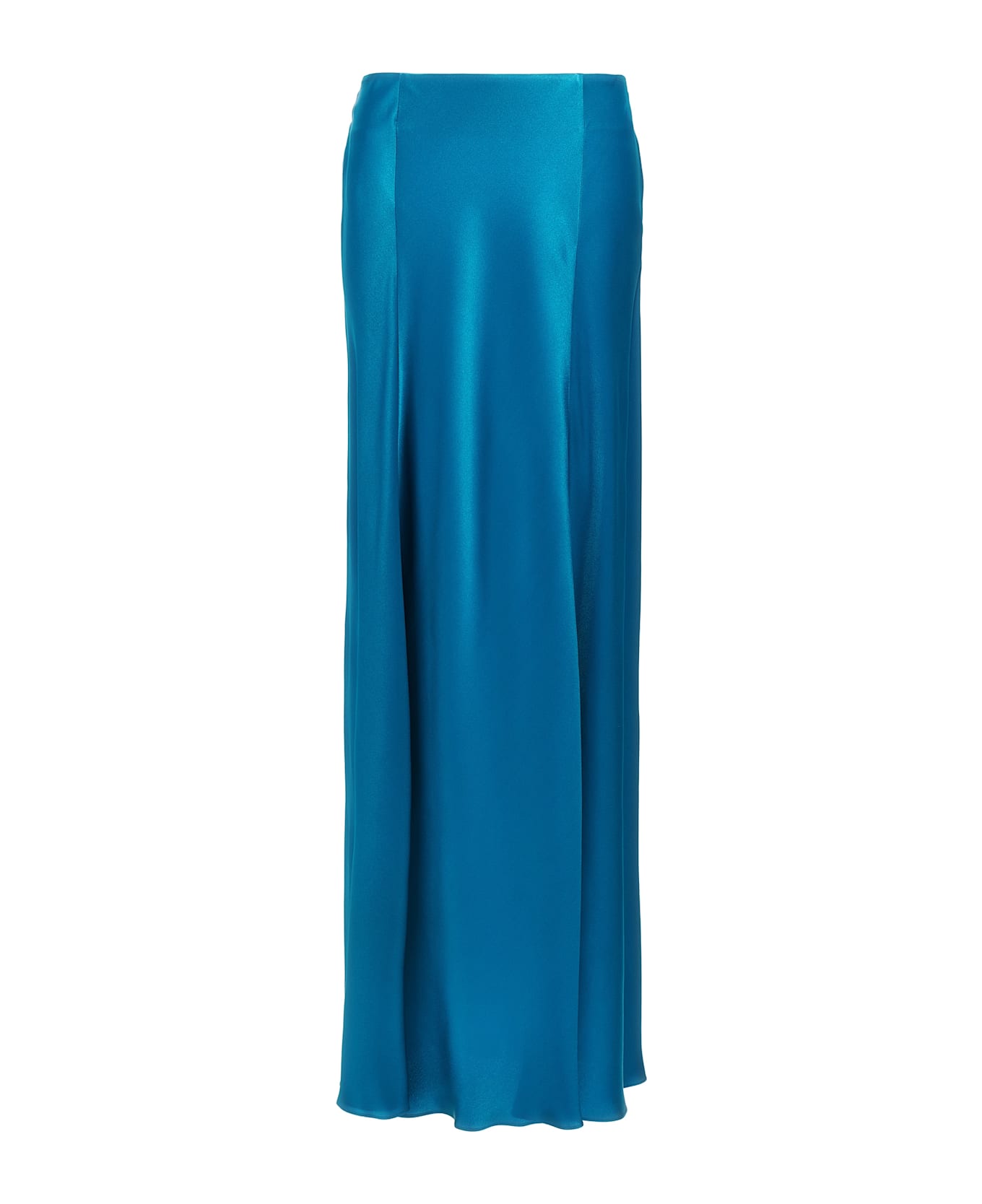 Alberta Ferretti Long Satin Skirt - Light Blue