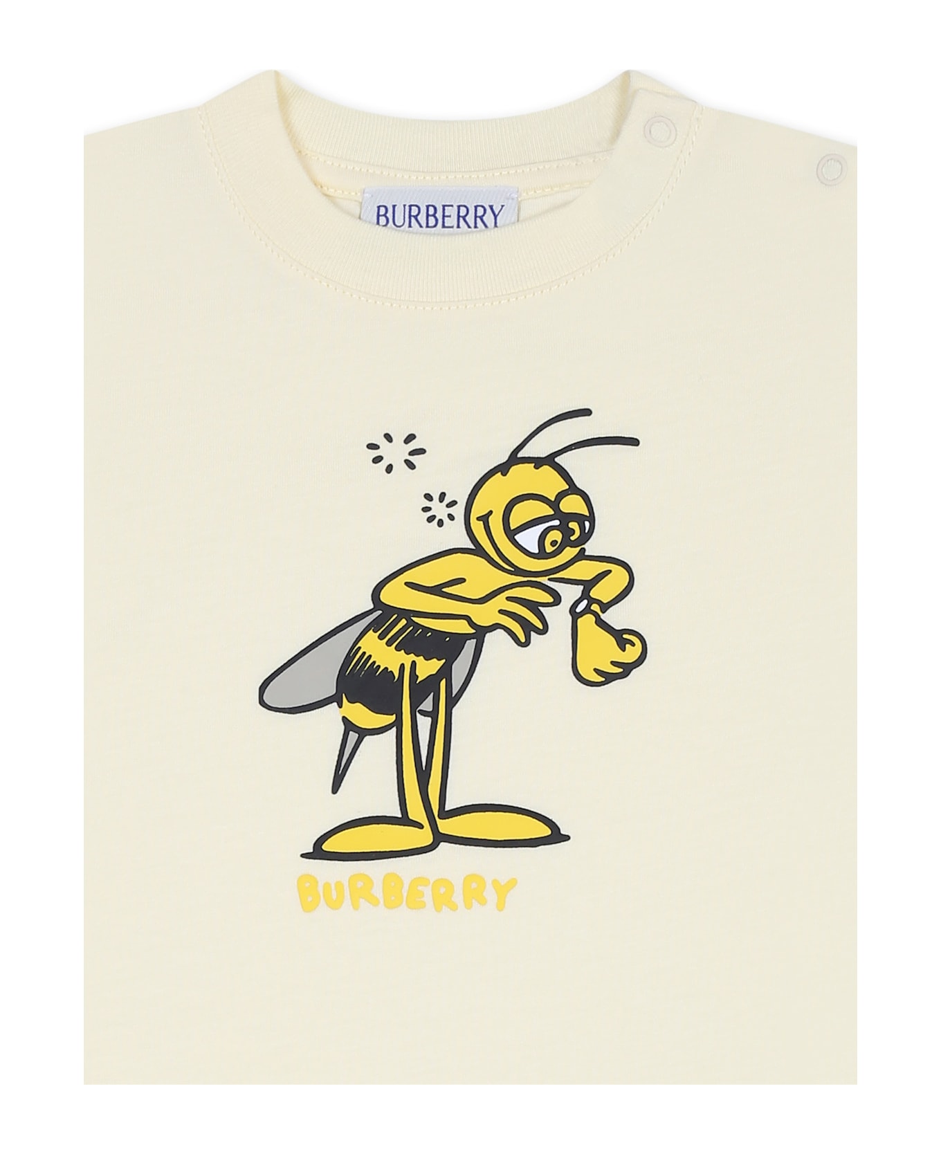 Burberry Yellow Romper For Babykids With Bee - Yellow