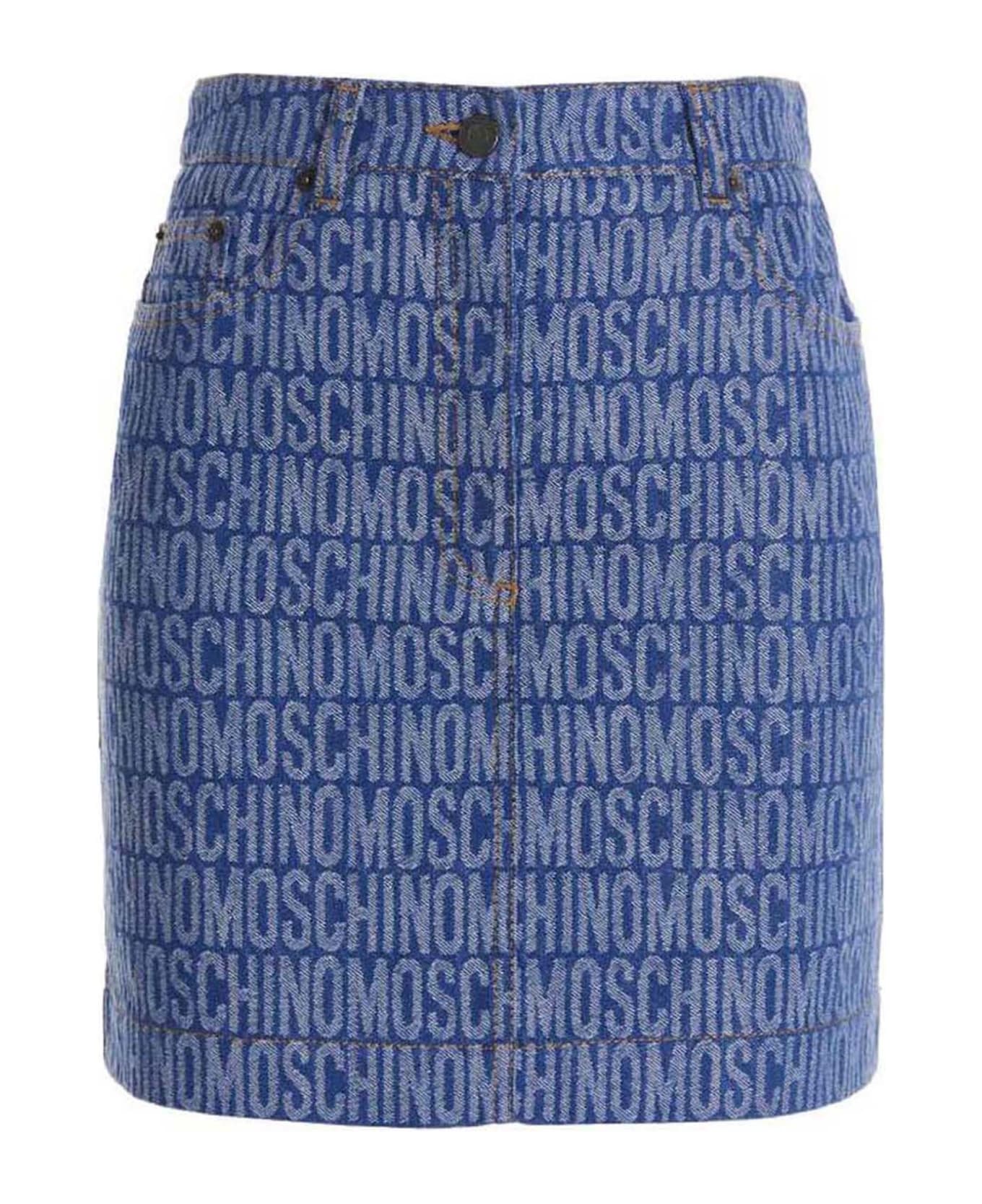 Moschino 'monogram' Miniskirt - Blue