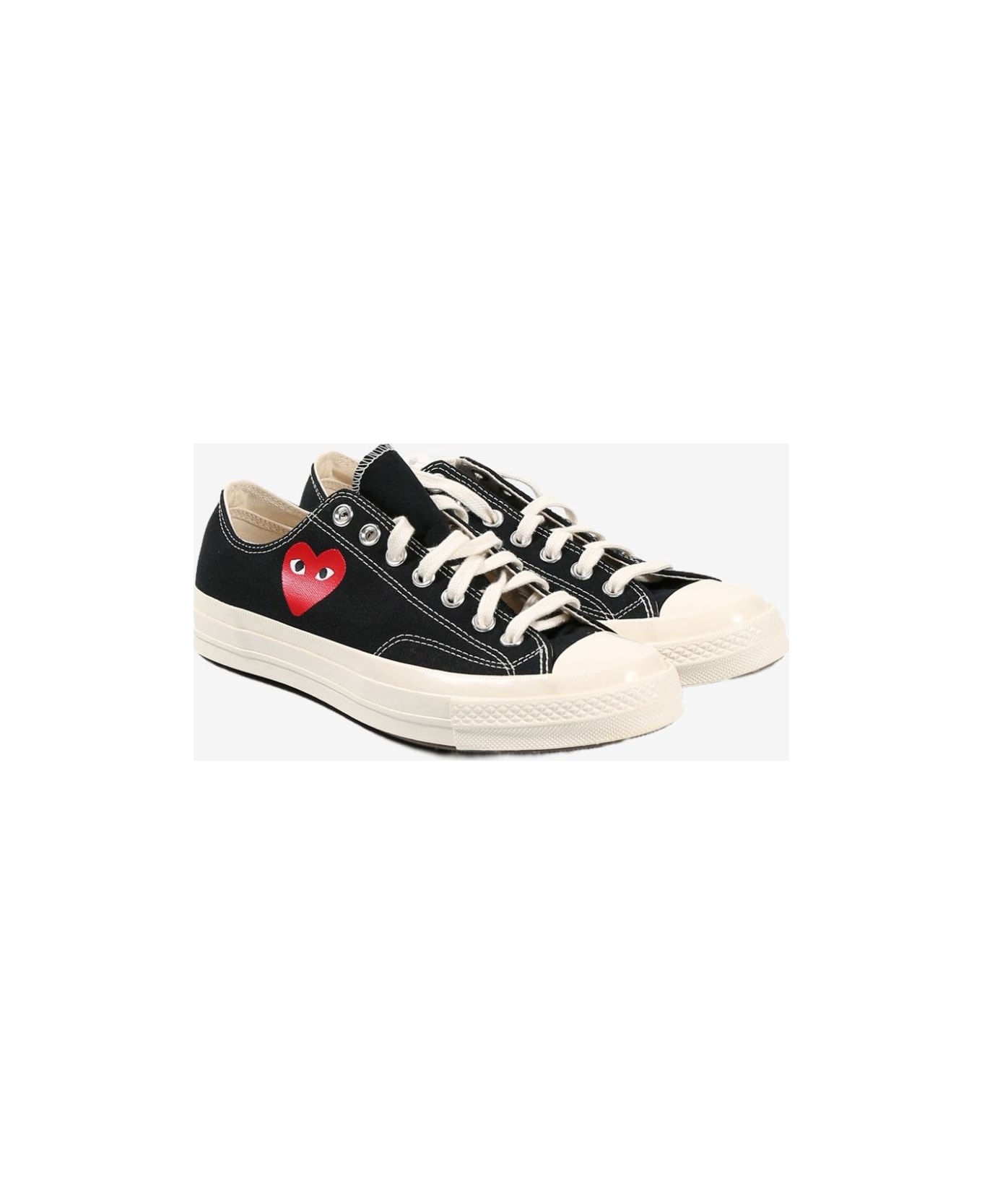 Comme des Garçons Chuck Taylor Red Heart Sneakers - Black
