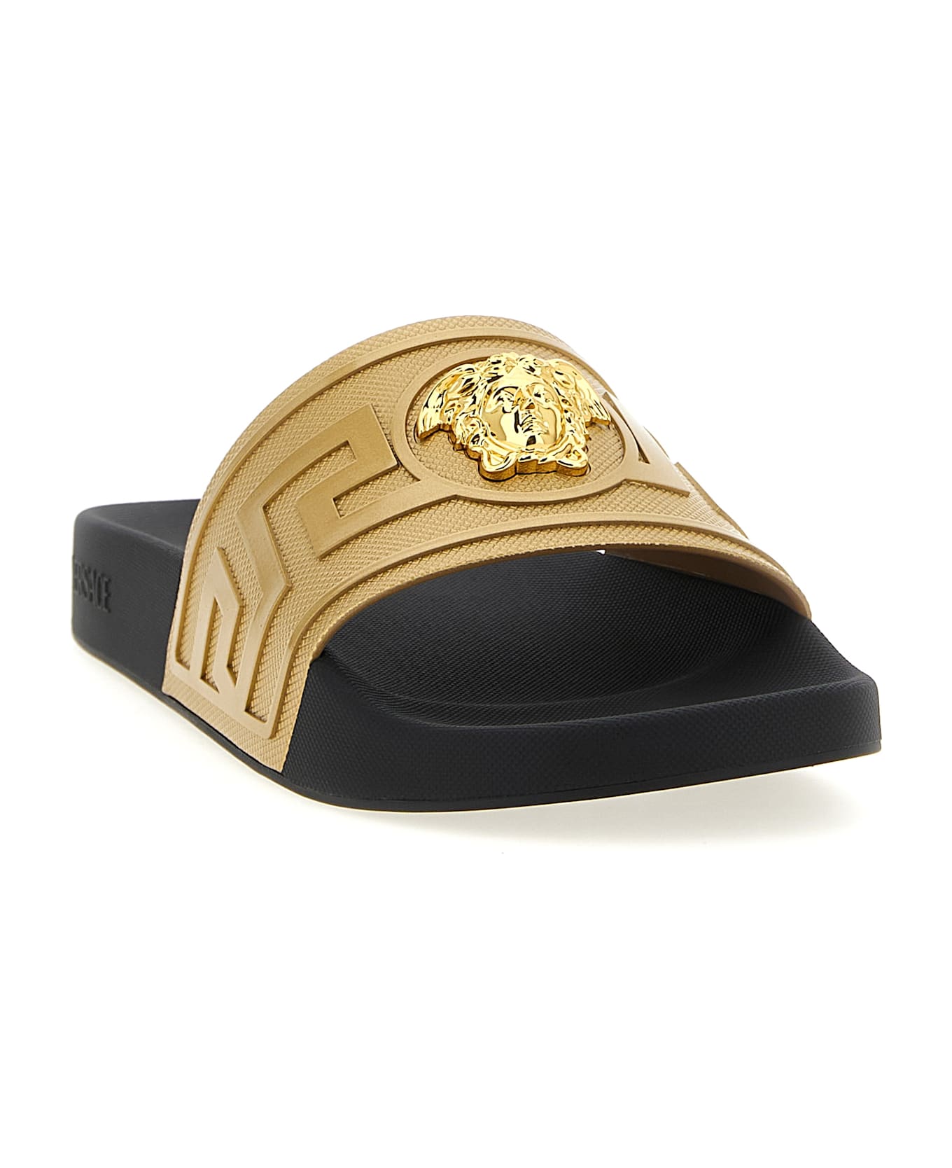 Versace 'la Medusa' Slides - Gold