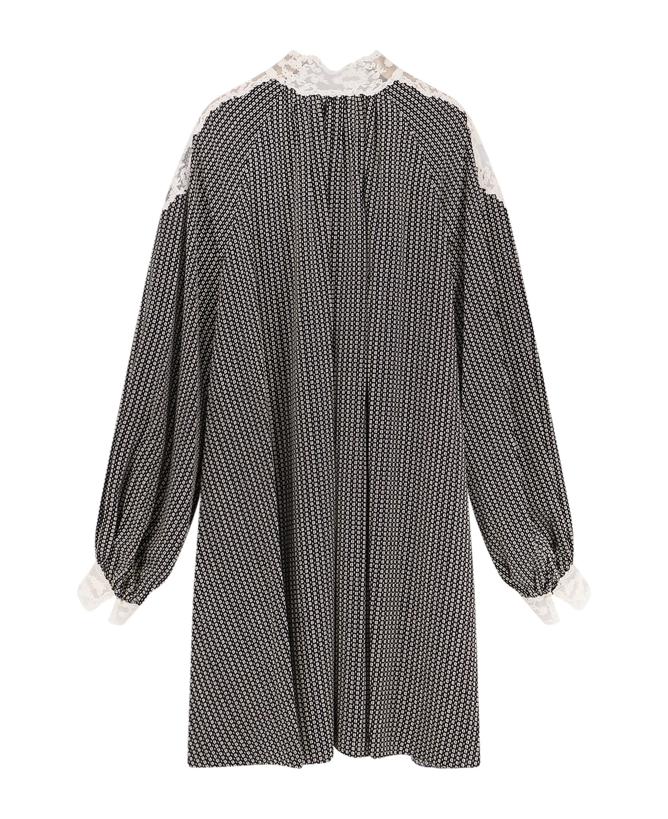 Chloé Biologic Silk Mini Dress - Blackwhite