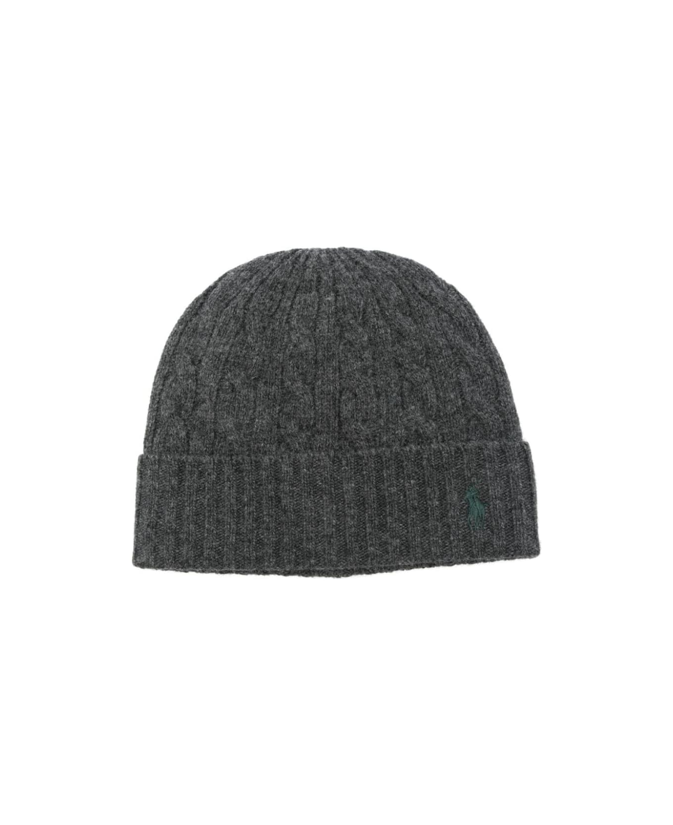 Ralph Lauren Hat Beanie Classic Polo Wool Blend - Barclay Grey Heather