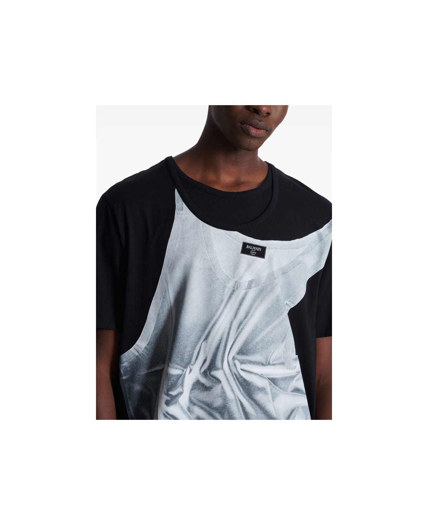 Balmain T-shirt - BLACK/GREY