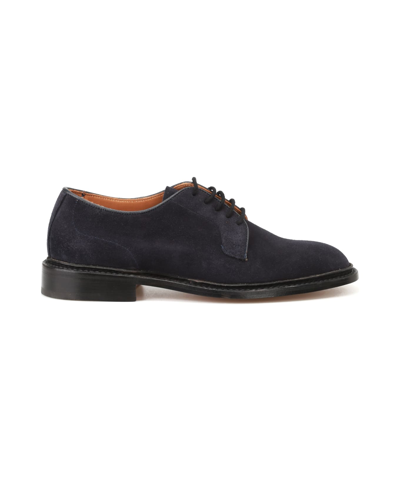 Tricker
s Robert Plain Derby Castorino Suede - Navy