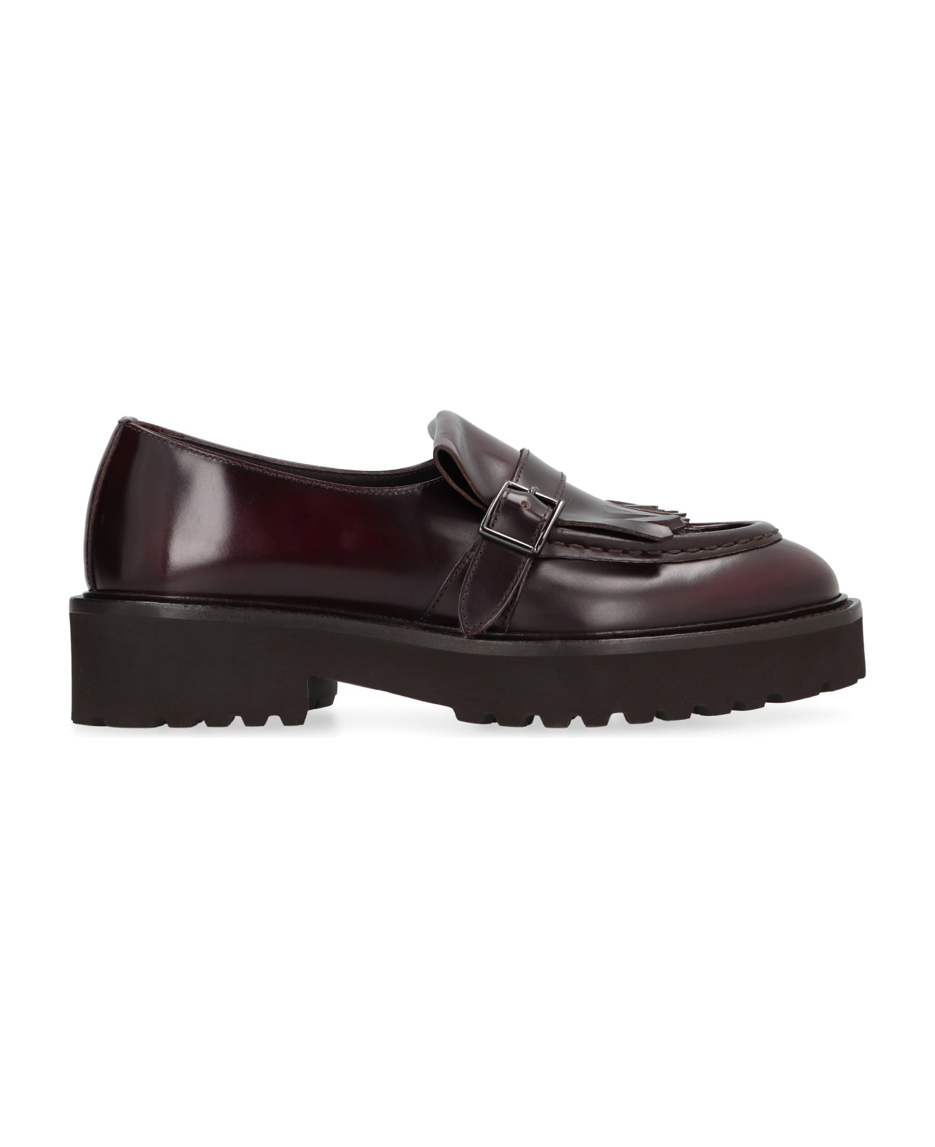 Doucal's Leather Loafers - Burgundy フラットシューズ