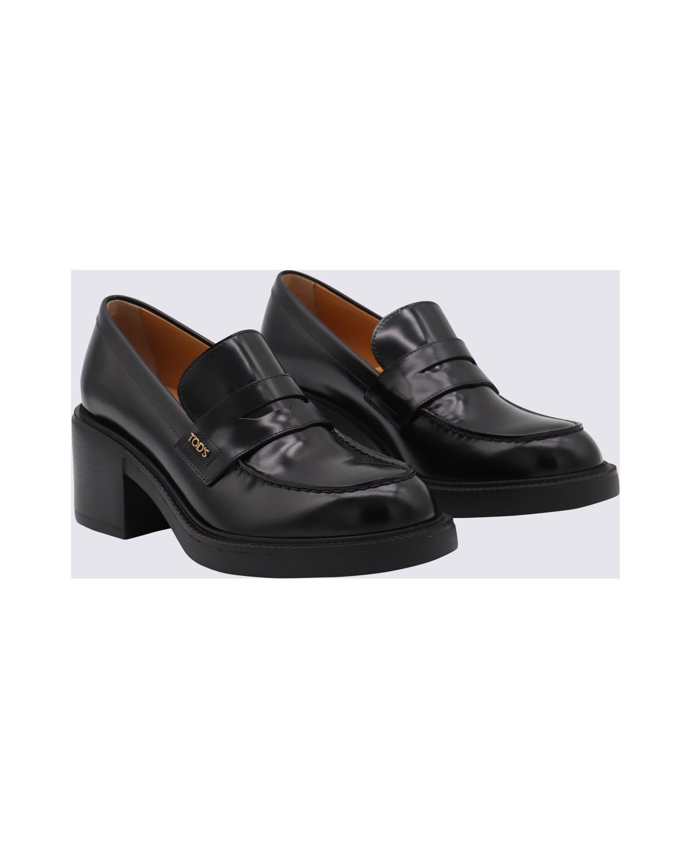 Tod
s Black Leather Loafers - Black