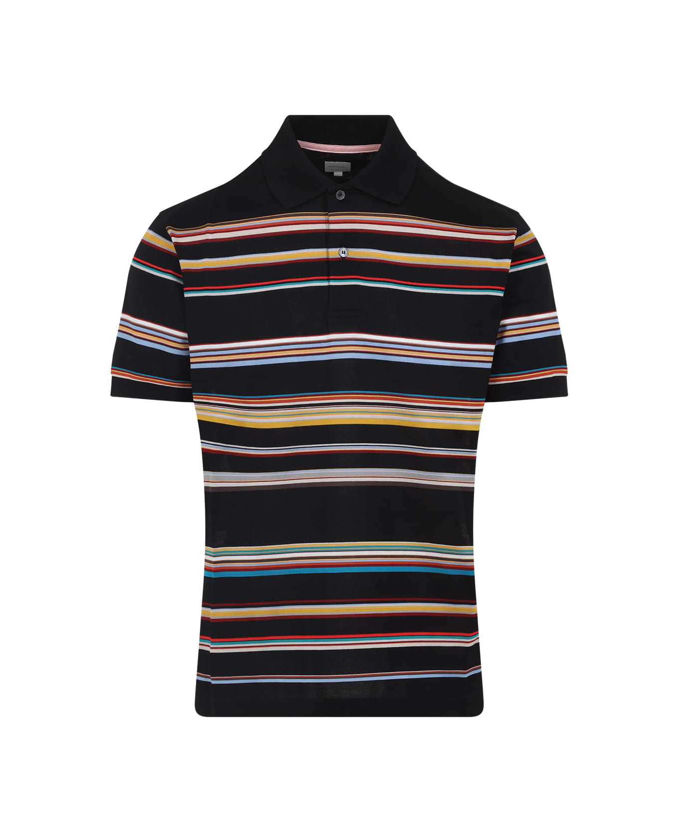 Paul Smith Mens Signature Stripe Polo Shirt - Black