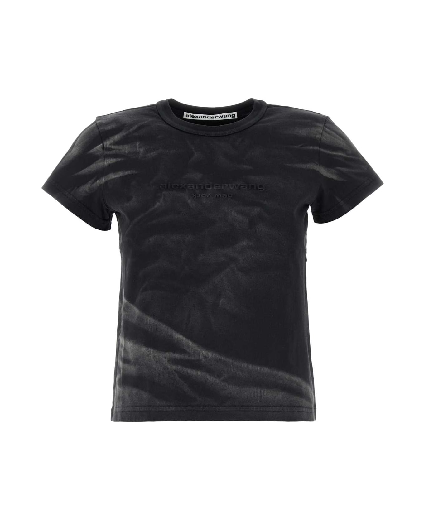 Alexander Wang Slate Cotton T-shirt - WASHEDBLACK