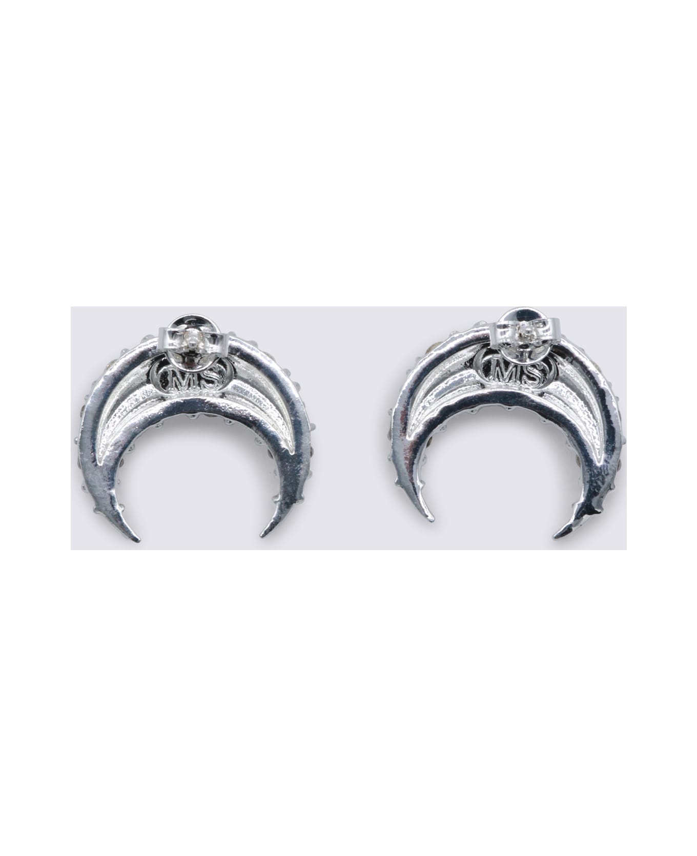 Marine Serre Silver Earrings - SHINY SILVER