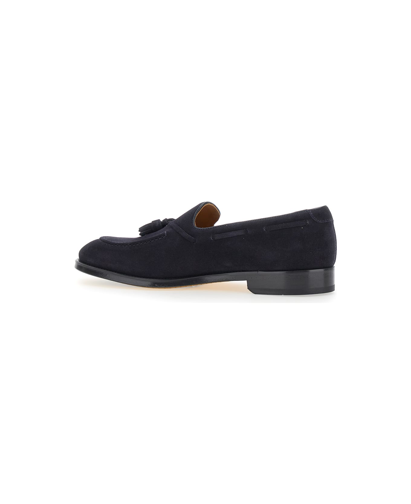 Doucal
s Blue Slip-on Loafers With Tassel Detail In Suede Man - Blu
