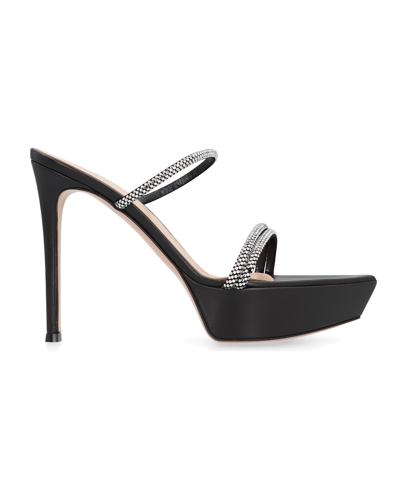 Gianvito Rossi Leather Mules - black