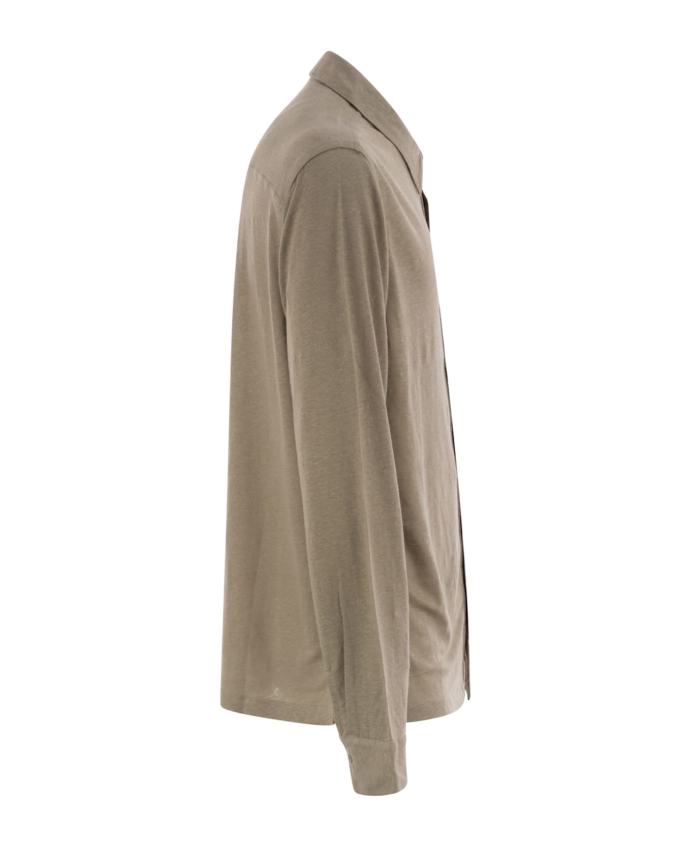 Majestic Filatures Linen Long-sleeved Shirt - Sand