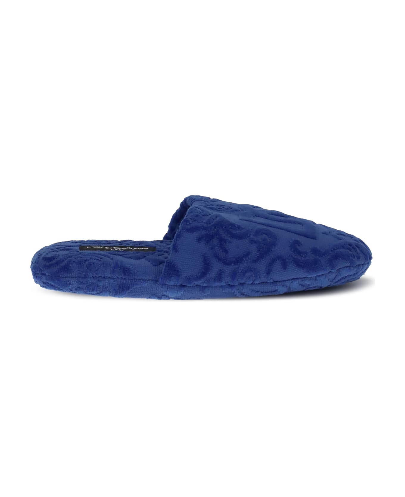 Dolce & Gabbana Jacquard Cotton Terry Slippers
