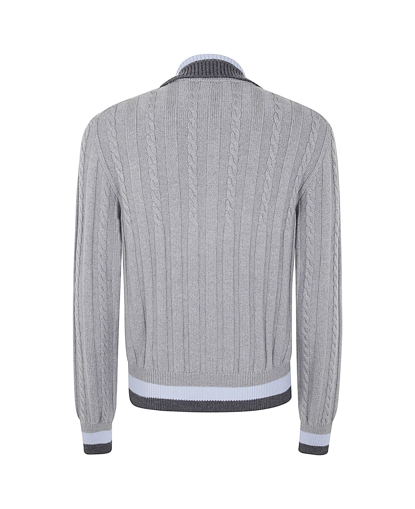 Versace Grey Virgin Wool Sweater - Concrete Melange