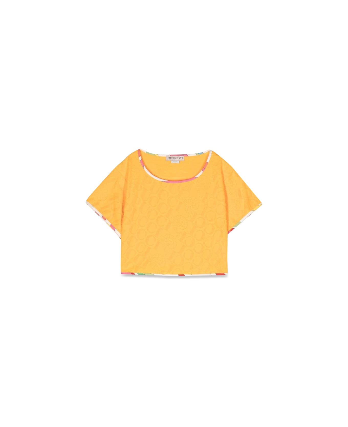 Pucci Cropped T-shirt - YELLOW