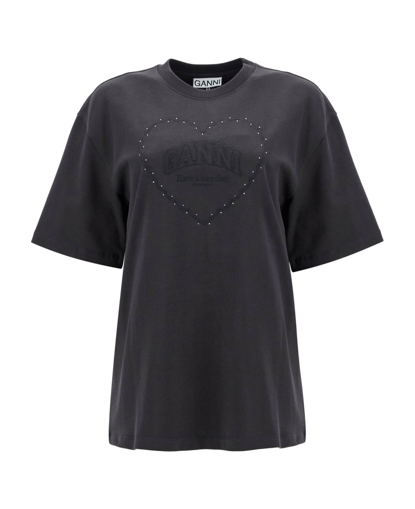 24AW【GANNI】Shirt In Black Polyester W0856_7071_099_1.jpg?sw=2000