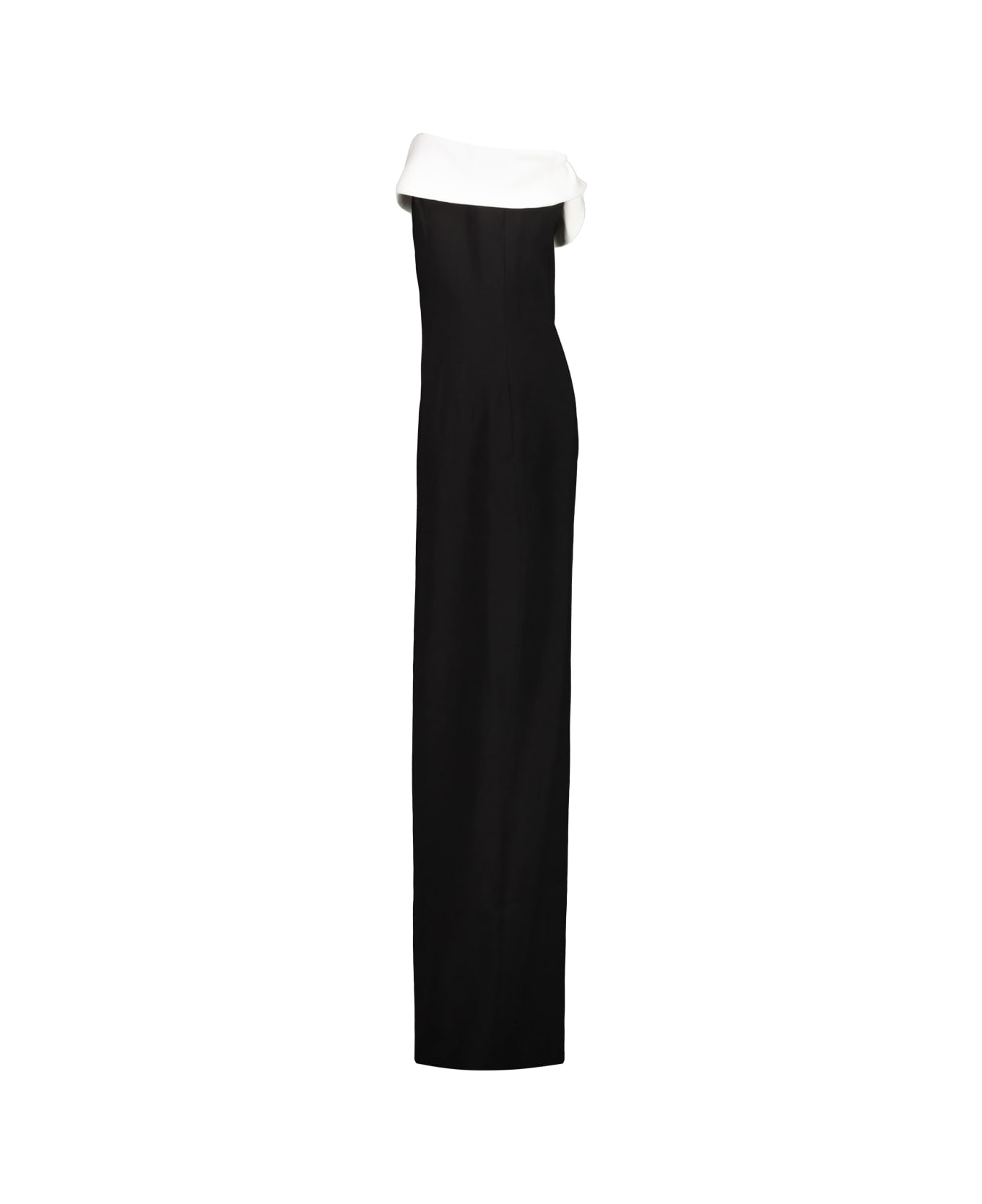Monot Off Shoulder Column Dress - Black/ White