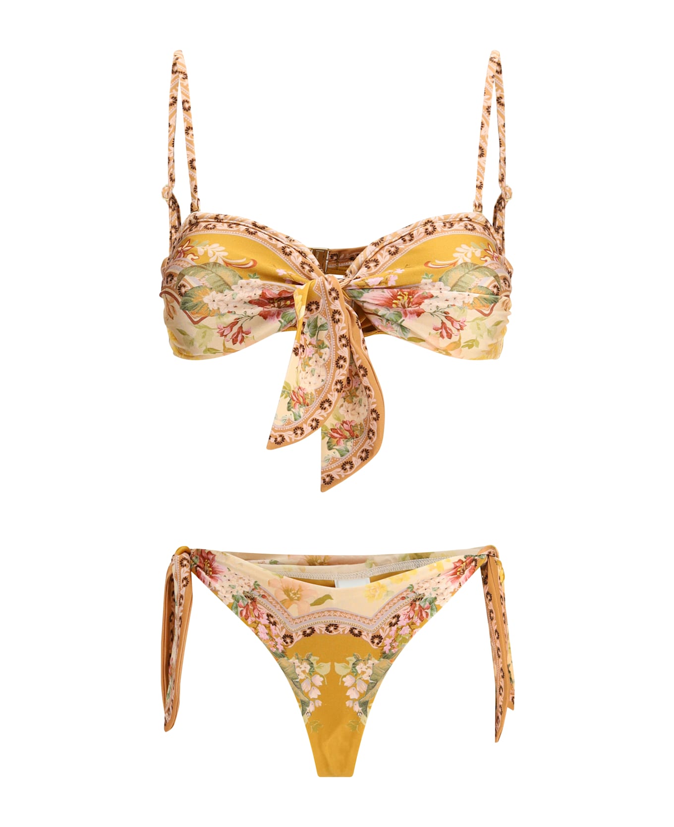 Zimmermann Wylie Swimsuit - Mustard Floral