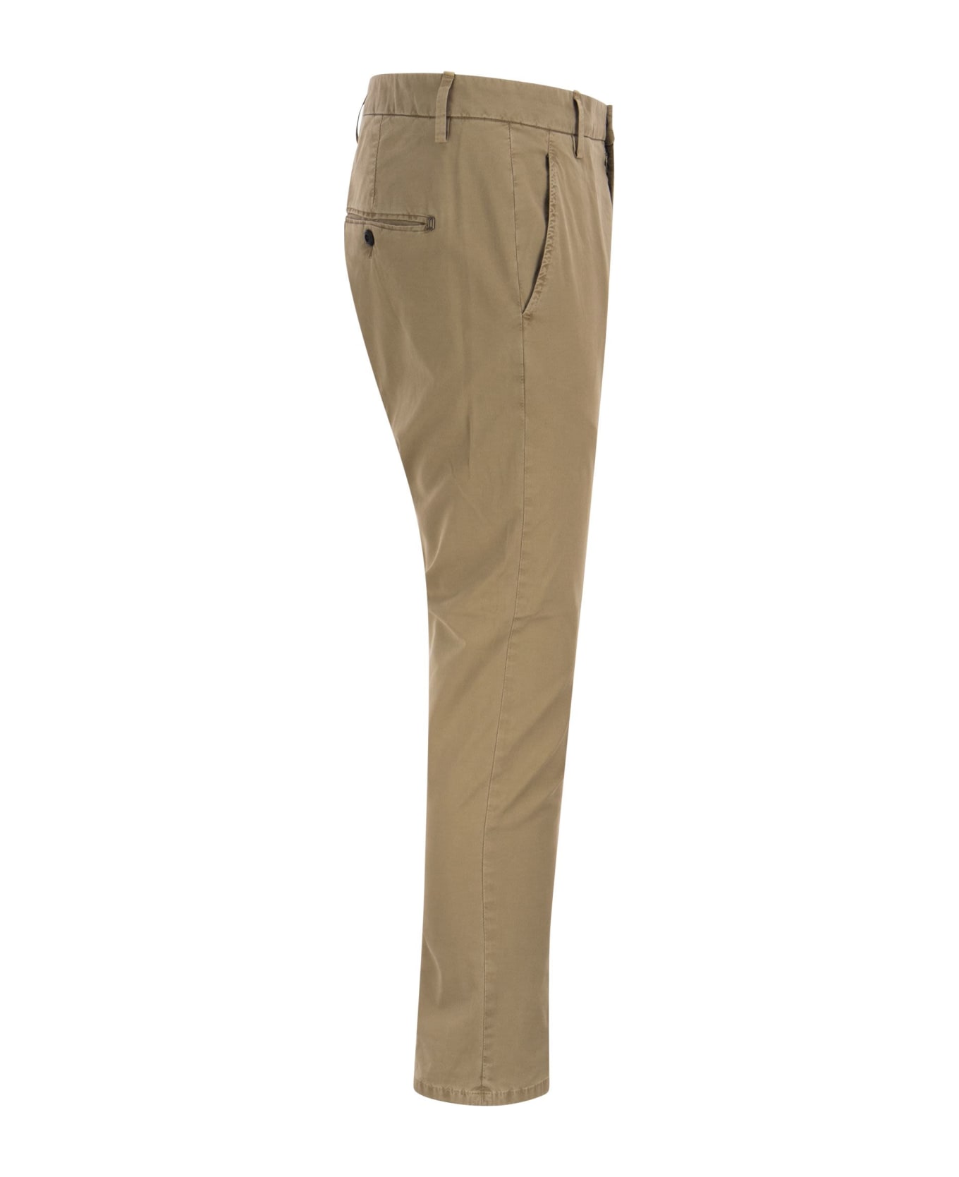 Dondup Alfredo - Slim-fit Cotton Trousers - Beige ボトムス