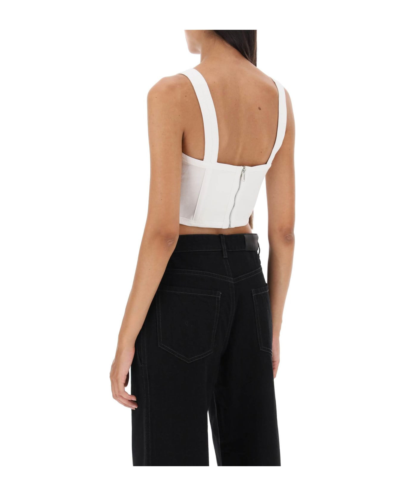 Dion Lee Corset Top In Jersey - IVORY (White)