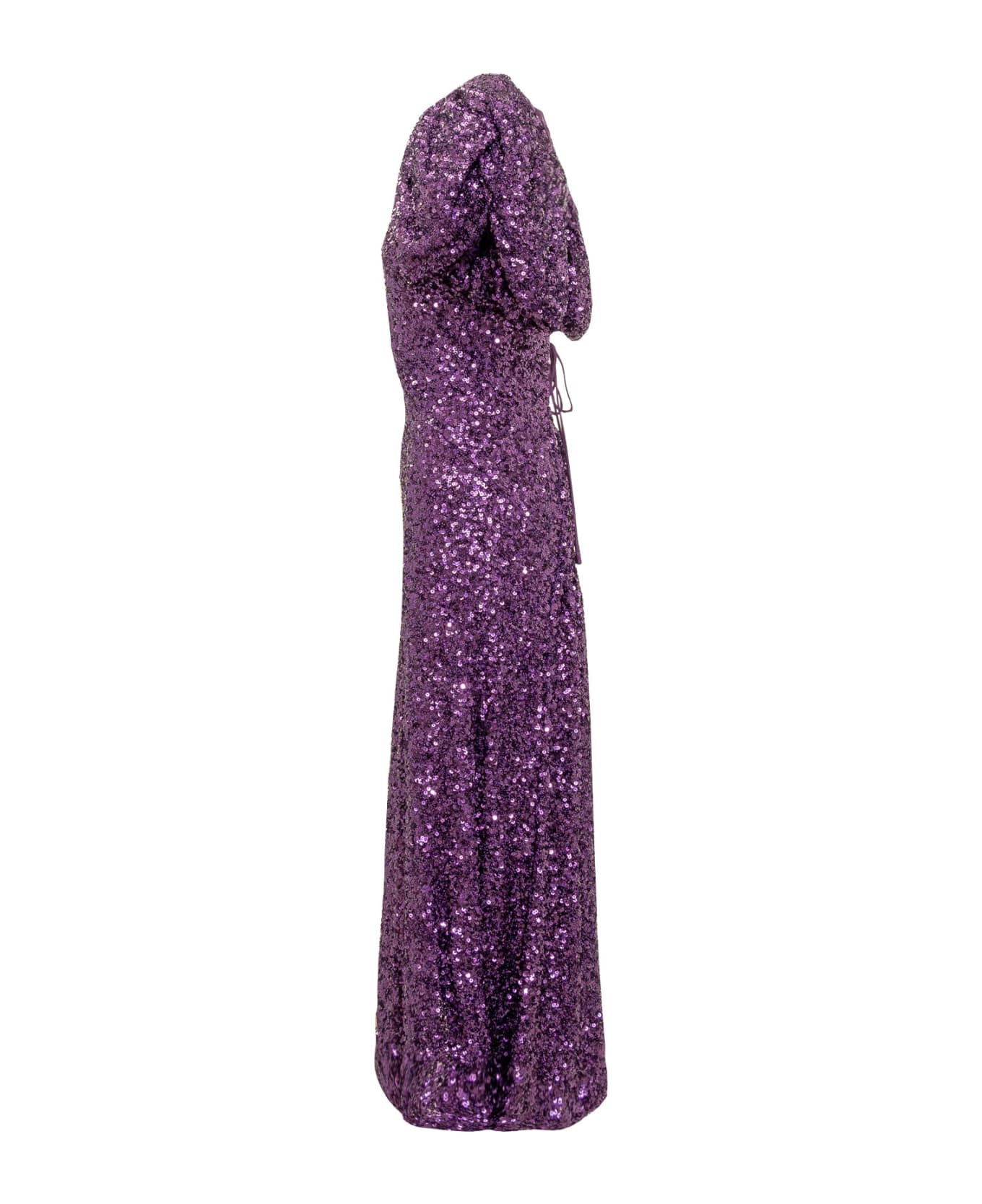 Rotate by Birger Christensen Sequins Puff Dress - Violet