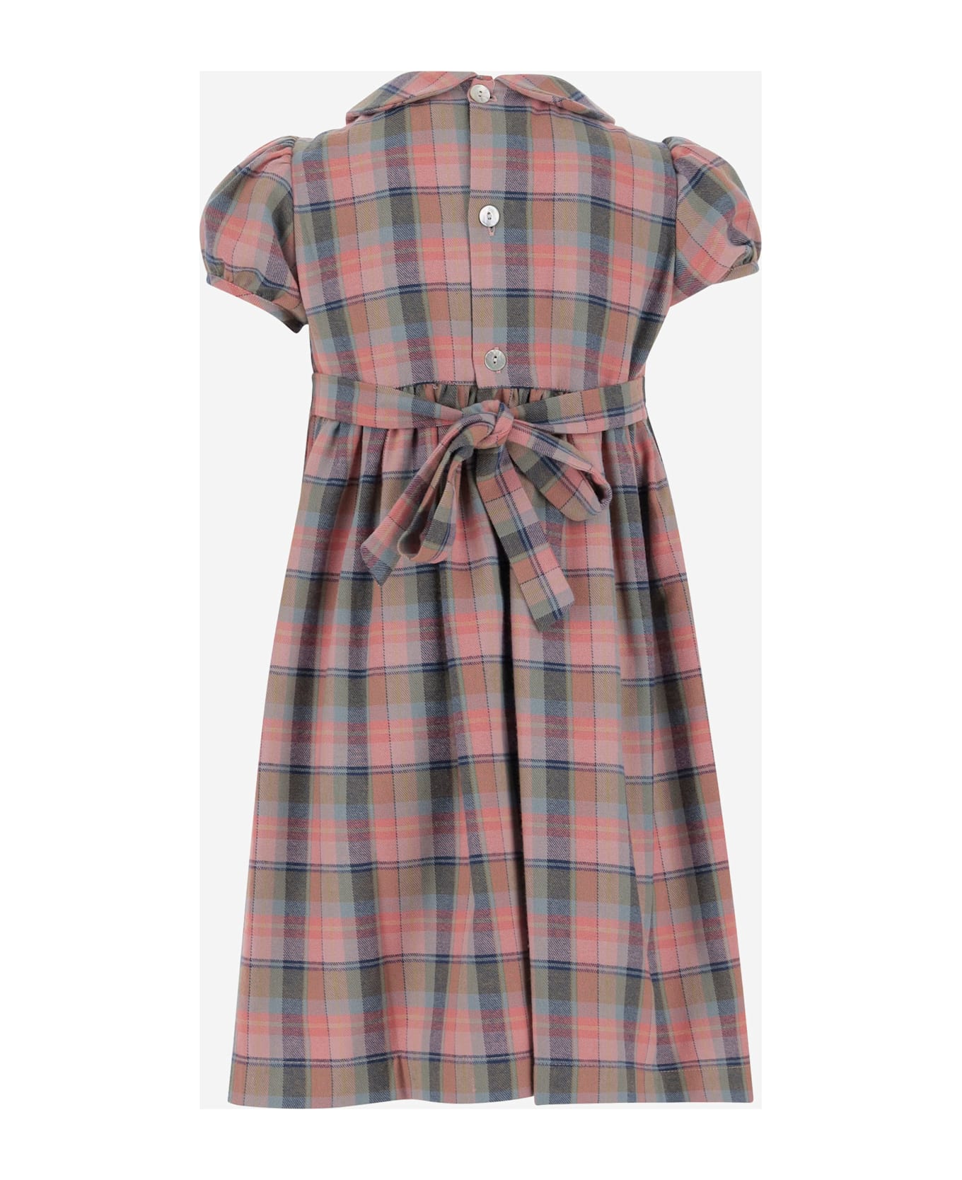 Nicoletta Fanna Cotton Dress With Check Pattern - Red