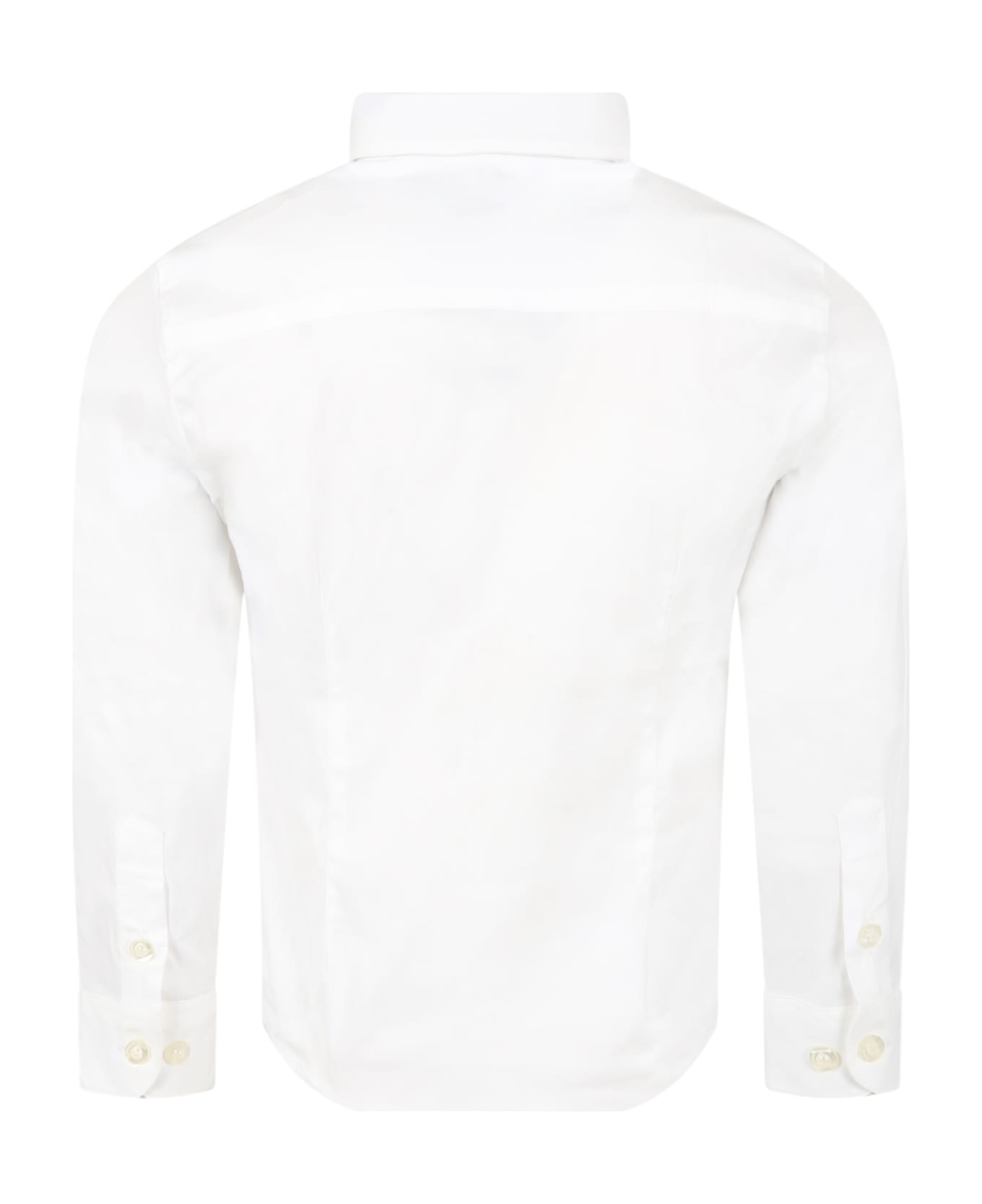 Emporio Armani White Shirt For Boy - Bianco Ottico