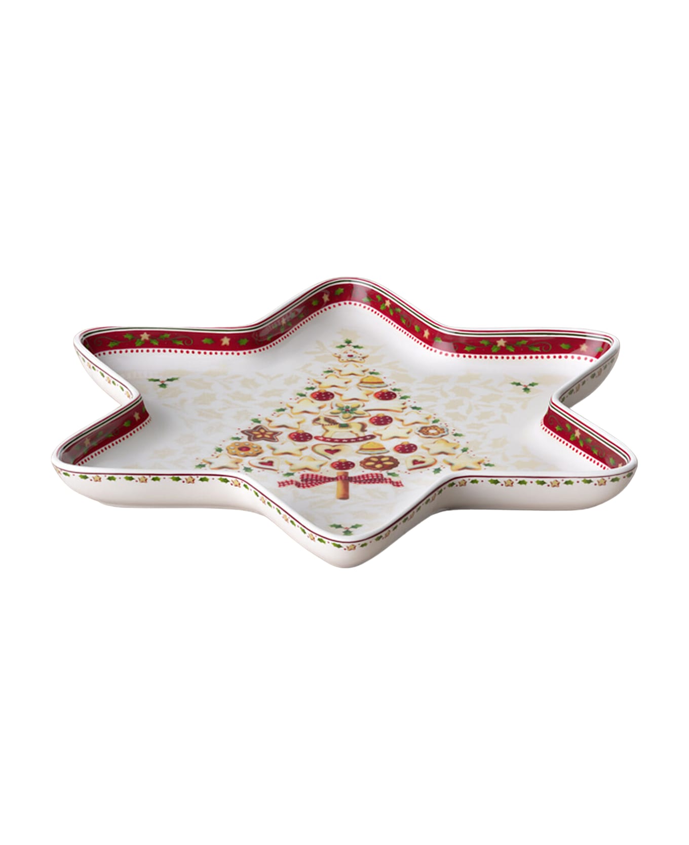 Villeroy & Boch Winter Bakery Delight Coppa A Stella Grande - Bianco e Rosso