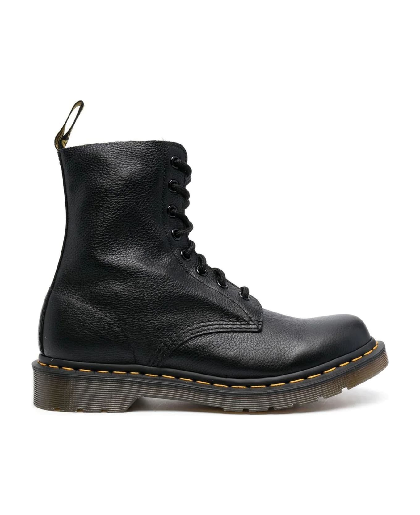 Dr. Martens 1460 Pascal Virginia Leather Lace Up Boots - Nero