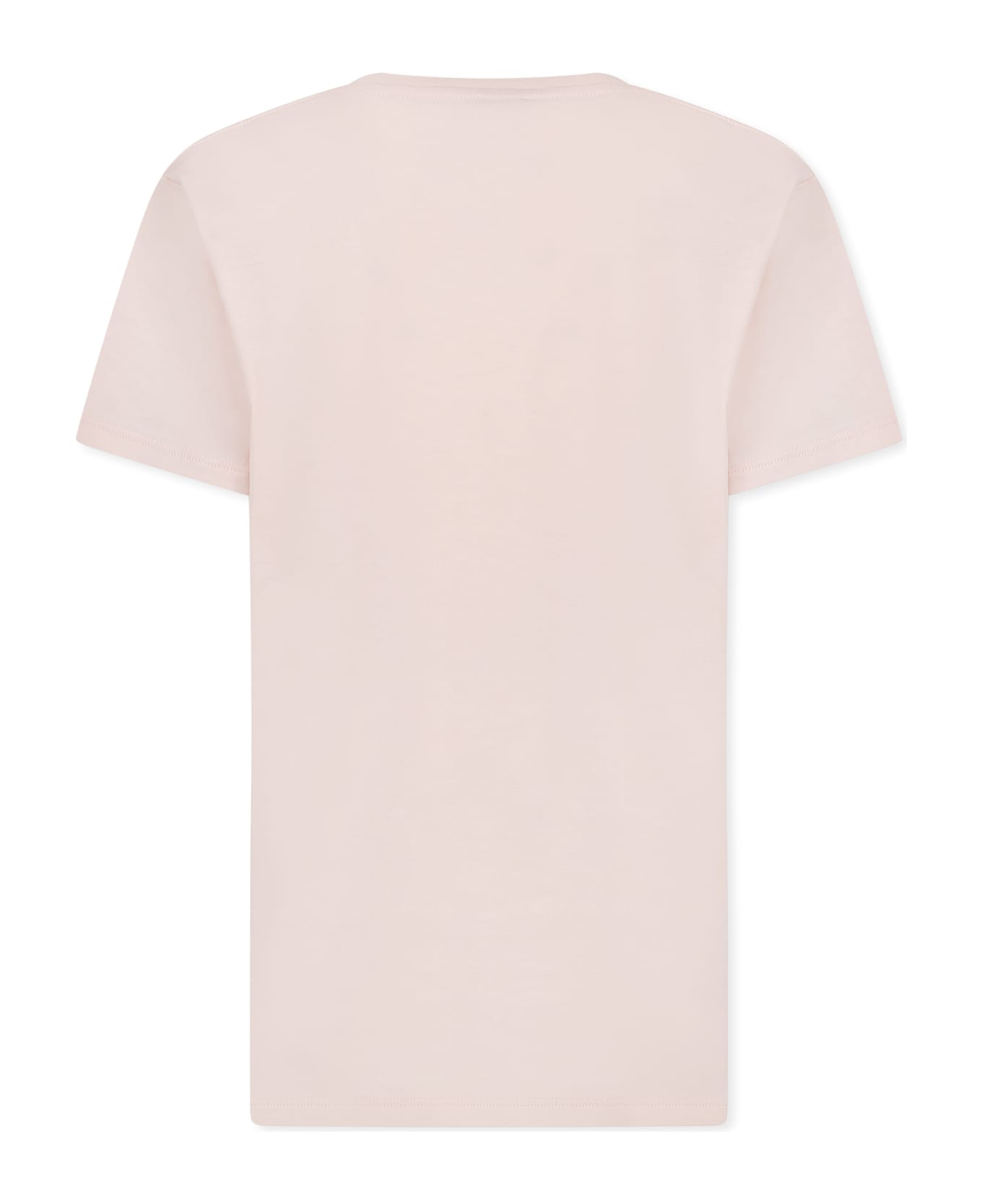 Gucci Pink T-shirt For Girl With Logo - Pink