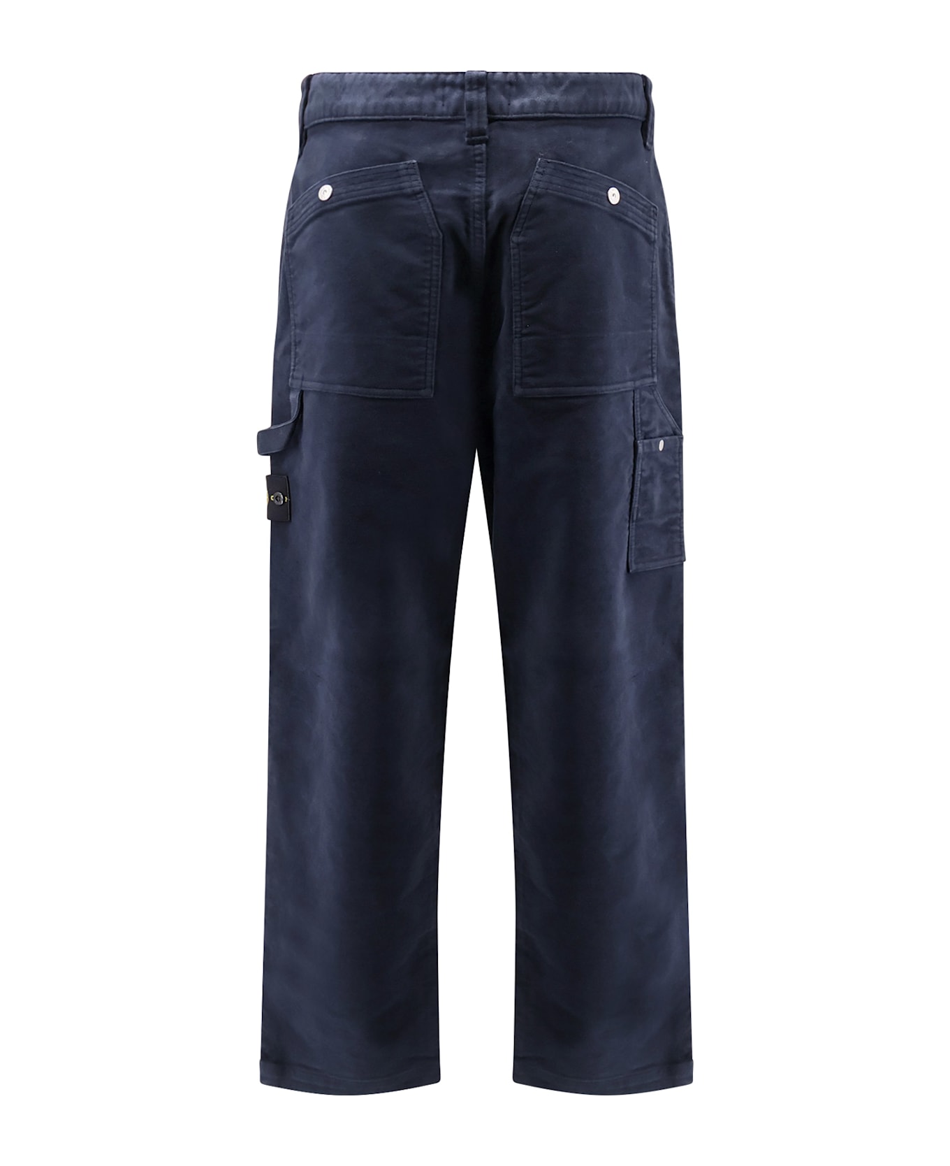Stone Island Organic Velvet Trousers - Blue