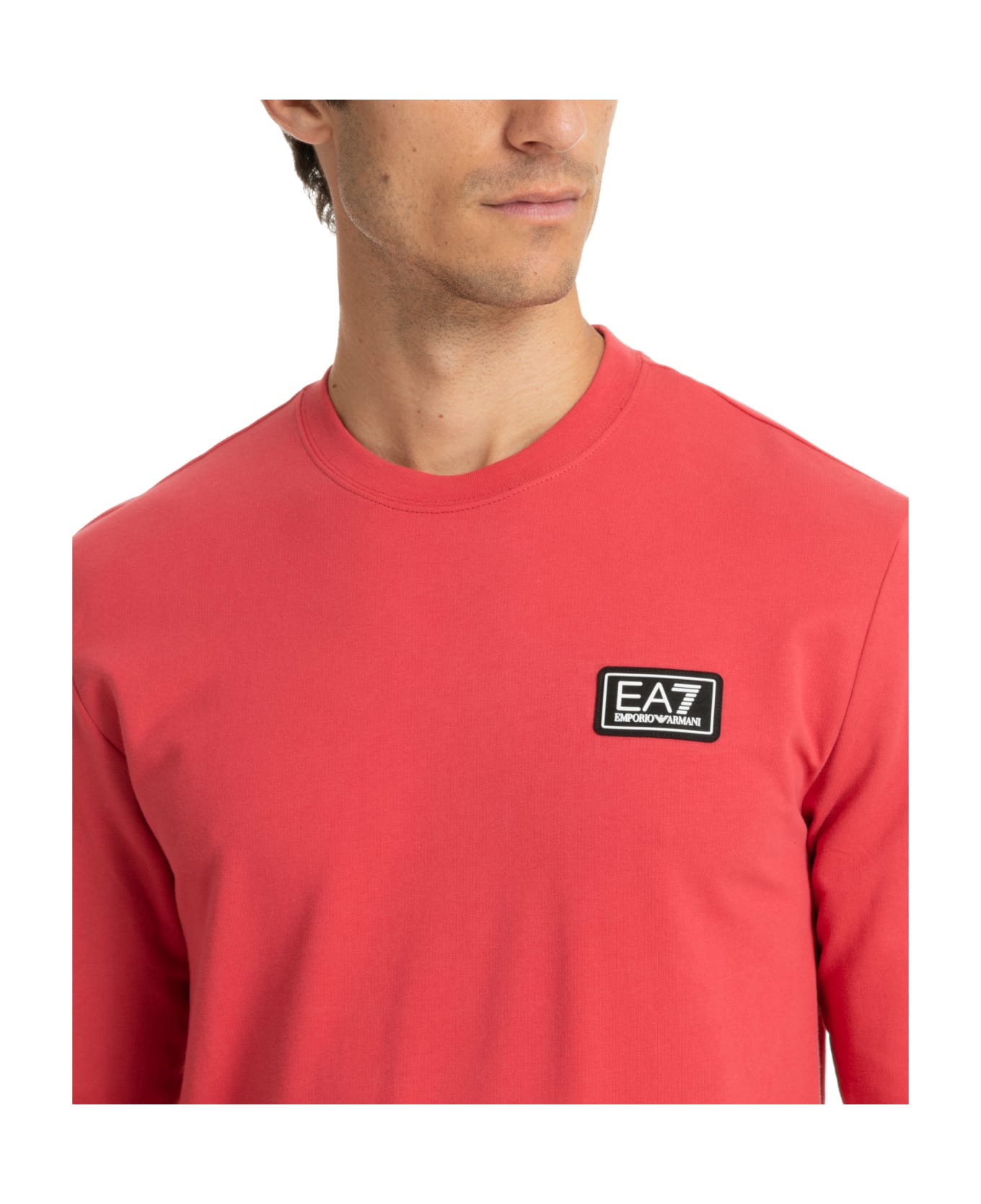 EA7 Cotton Sweatshirt - American Beauty