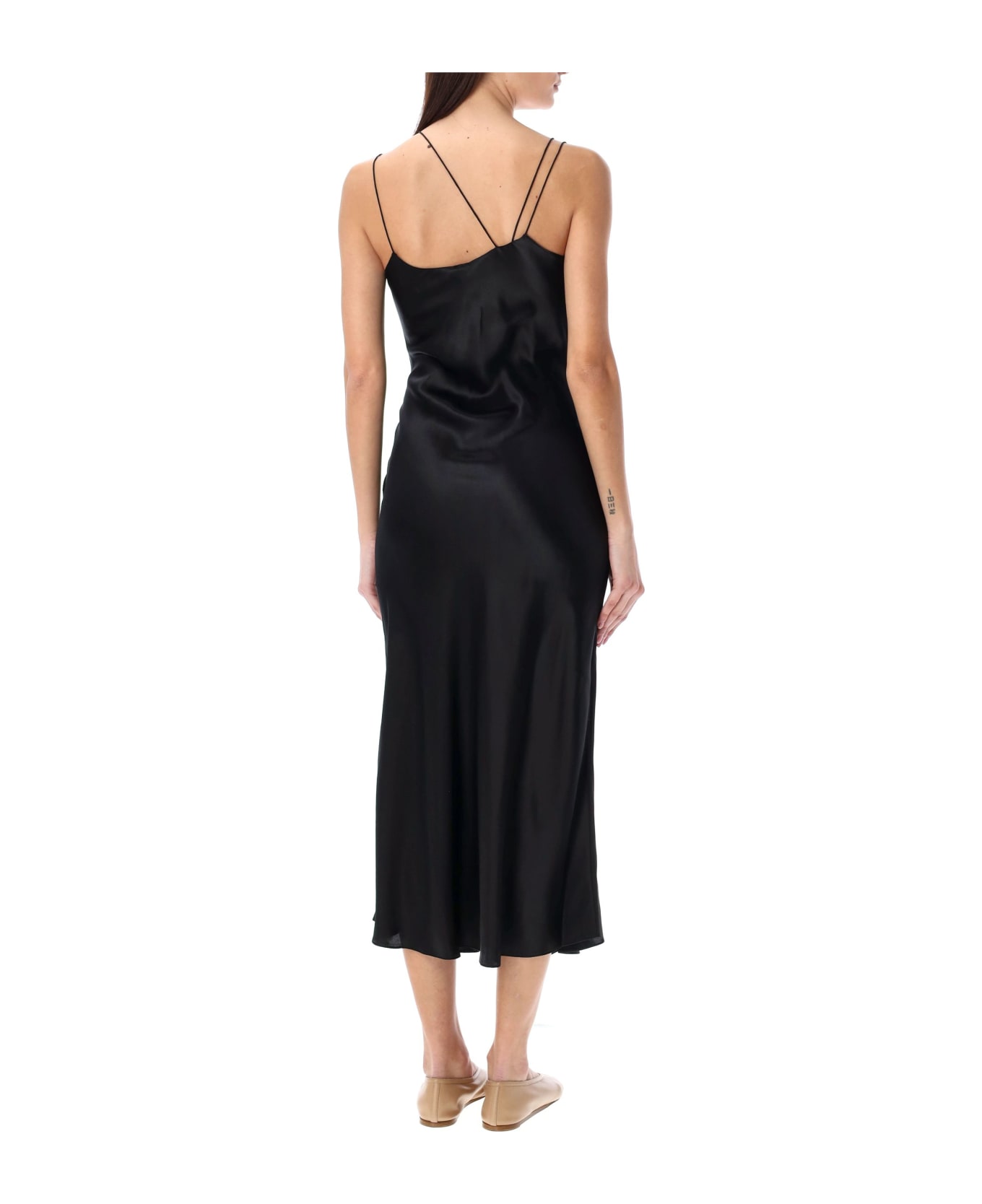 The Garment Catania Long Slip Dress - BLACK