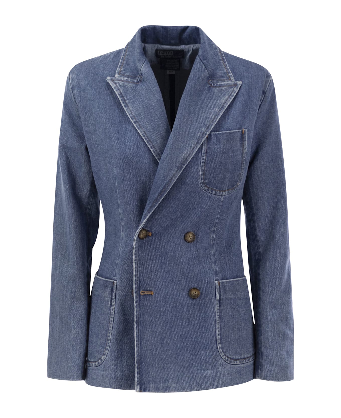 Ralph Lauren Double-breasted Denim Blazer - Denim
