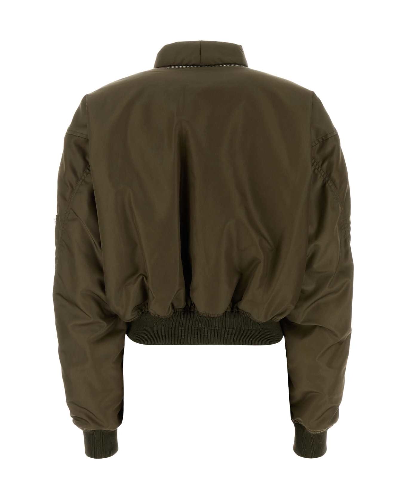 Givenchy Olive Green Nylon Bomber Jacket - KHAKI