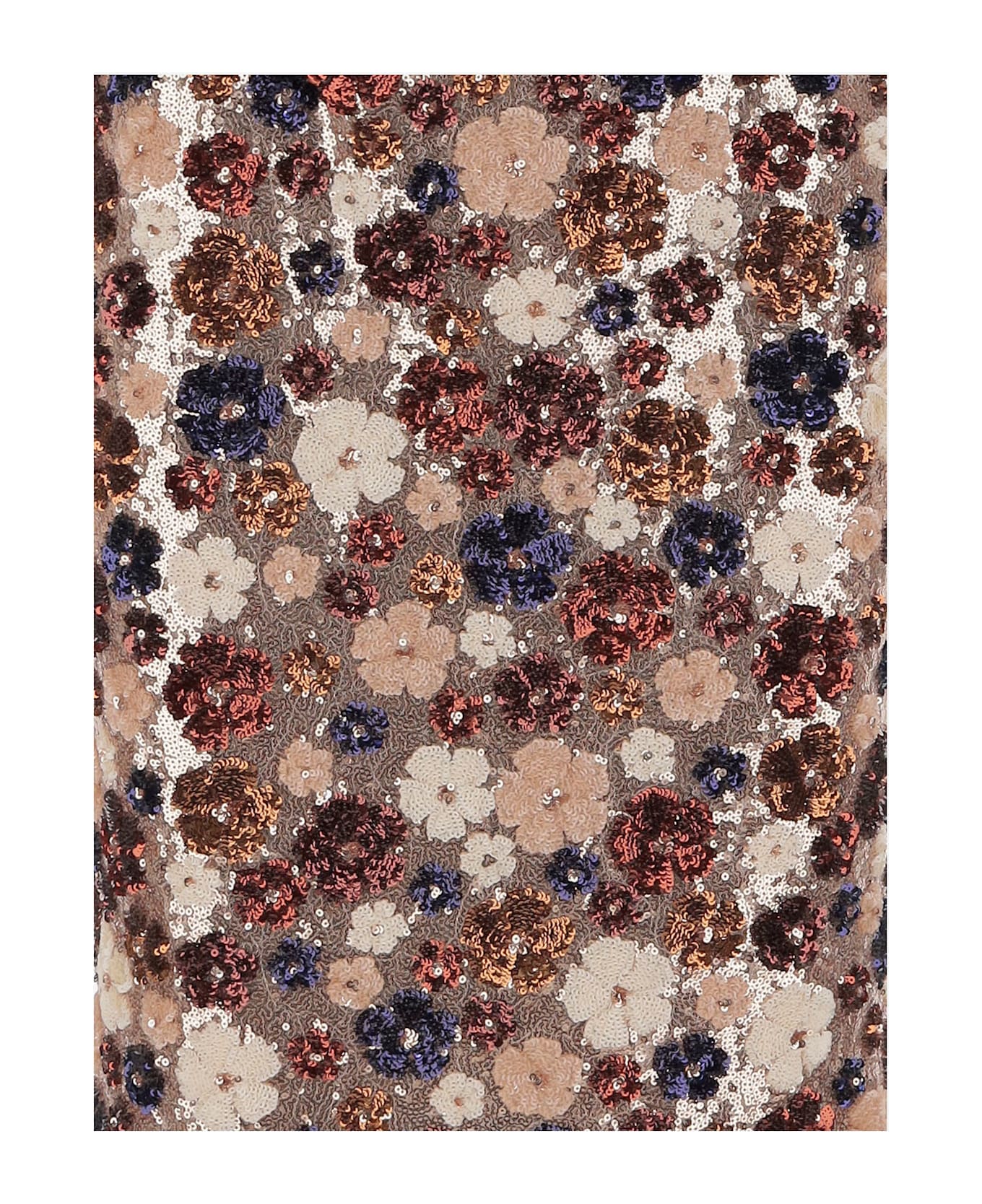 N.21 Dress With Floral Paillettes Pattern - Red