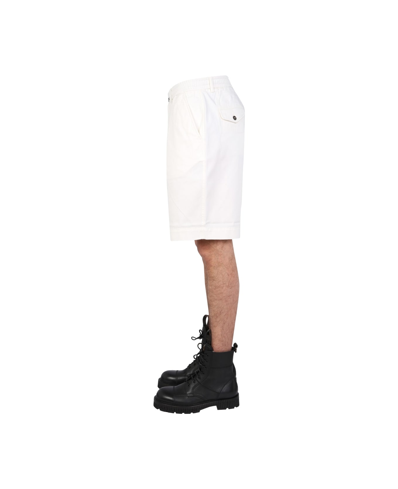 Universal Works Cotton Bermuda Shorts - POWDER