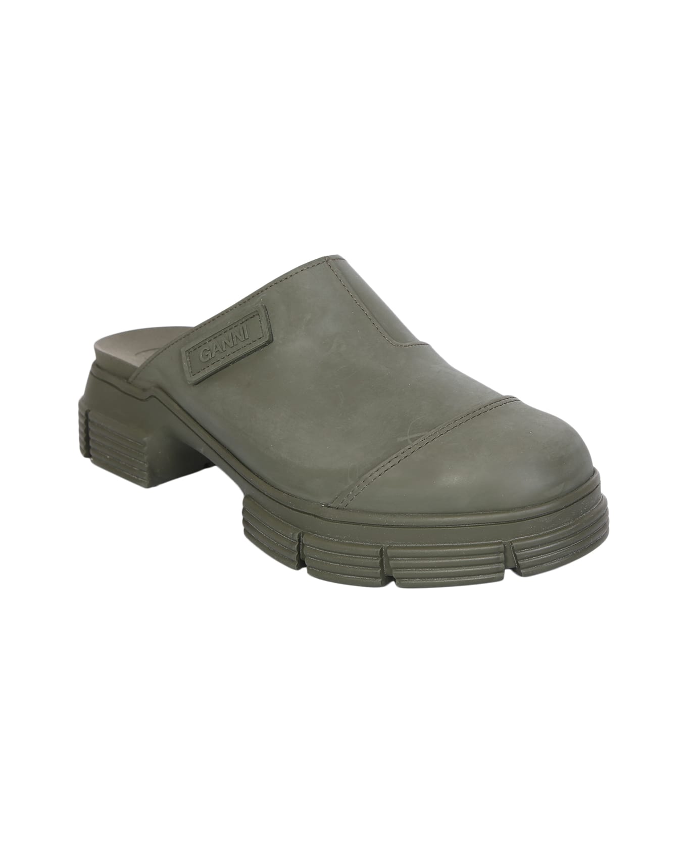 Ganni Rubber Mules - Green