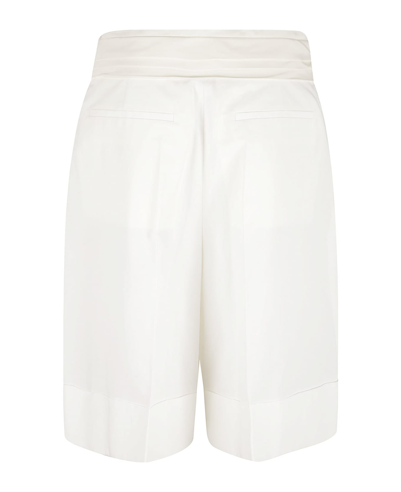 Valentino Garavani Cotton Blend Bermuda Shorts - Ivory