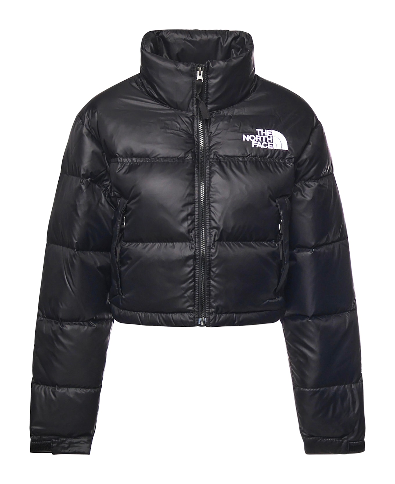 The North Face Nuptse Cropped Nylon Jacket - Black
