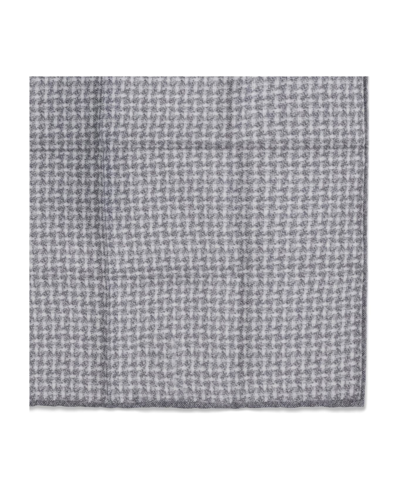 Brunello Cucinelli Silk Pocket Square With Woven Design