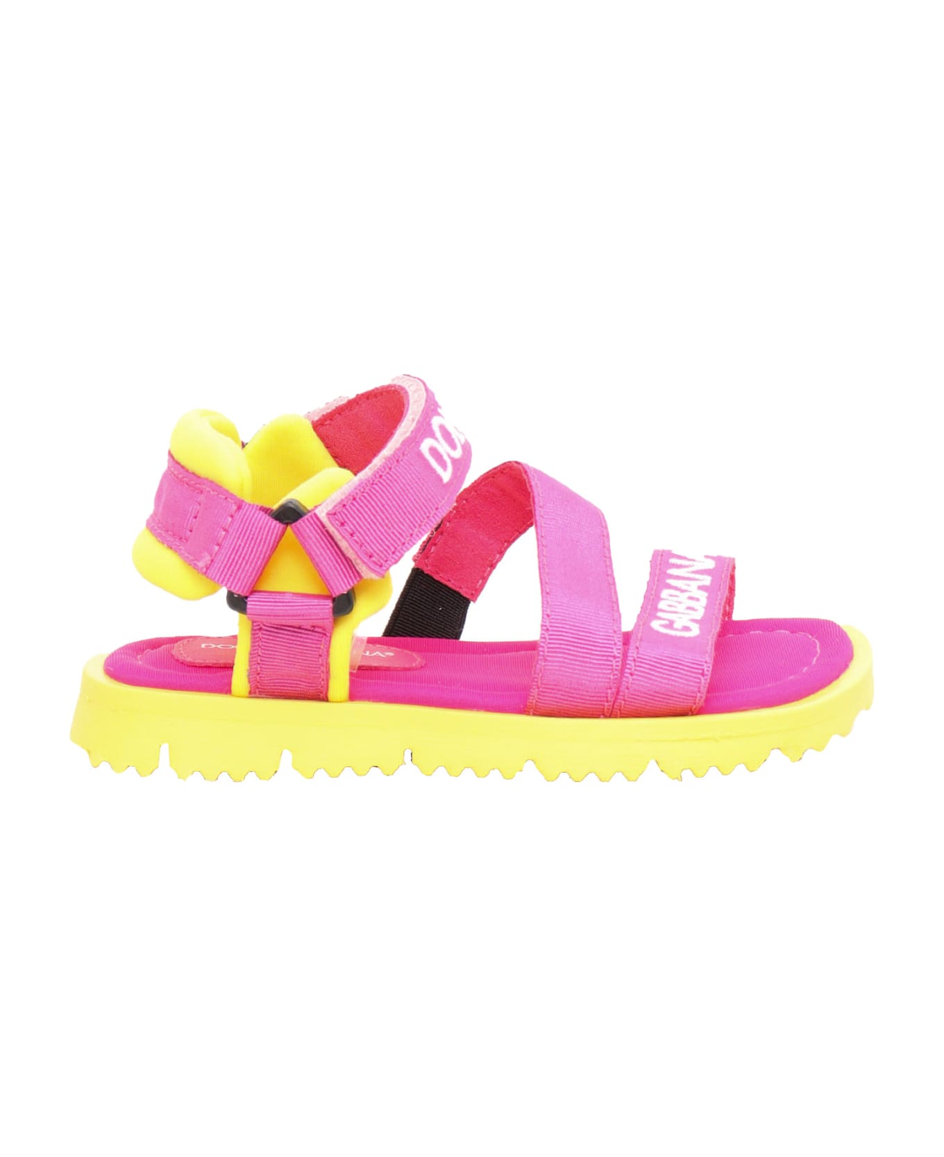 Dolce & Gabbana Pink And Yellow D&g Sandals - YELLOW シューズ