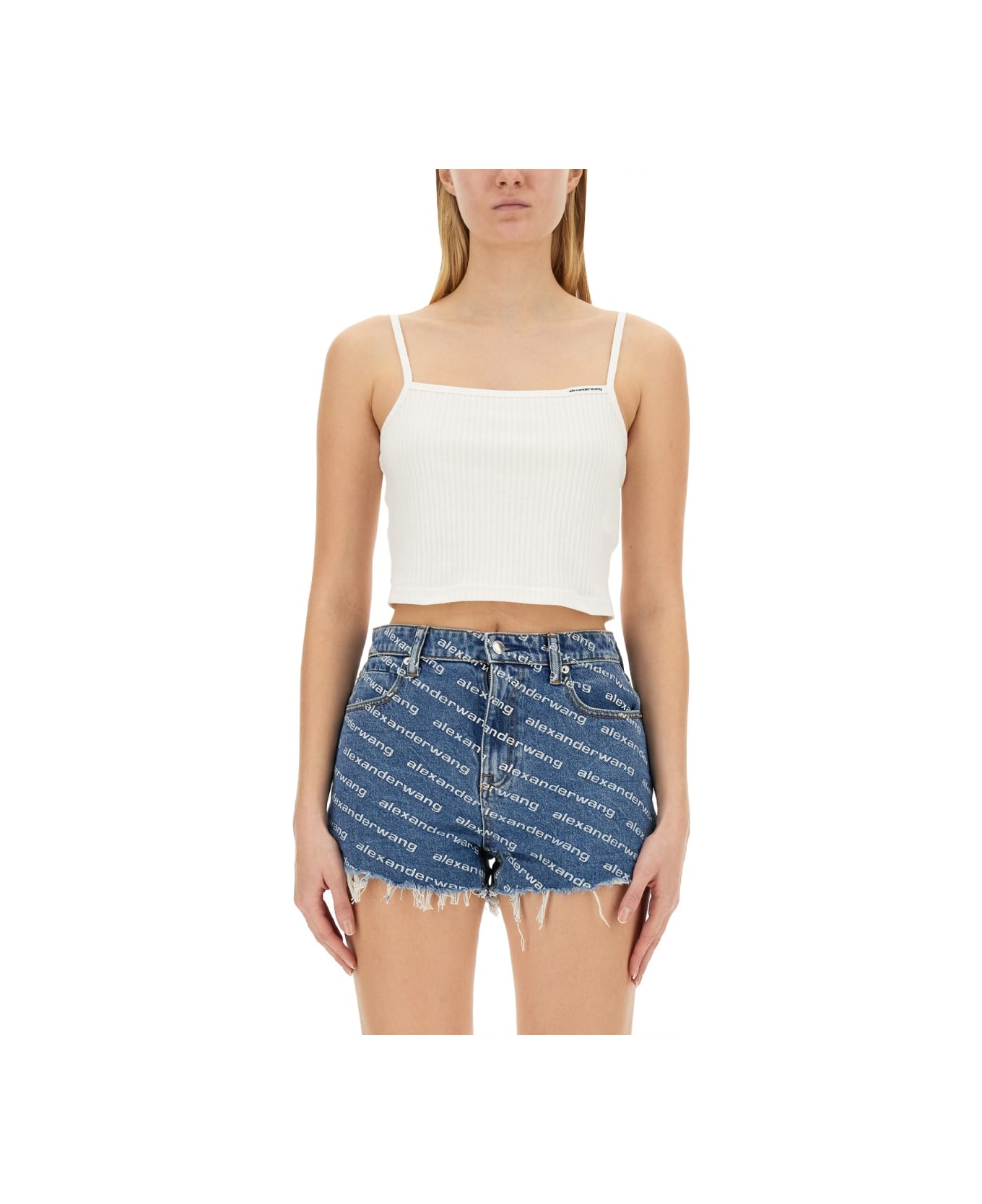 T by Alexander Wang Canvas "cami" - WHITE トップス