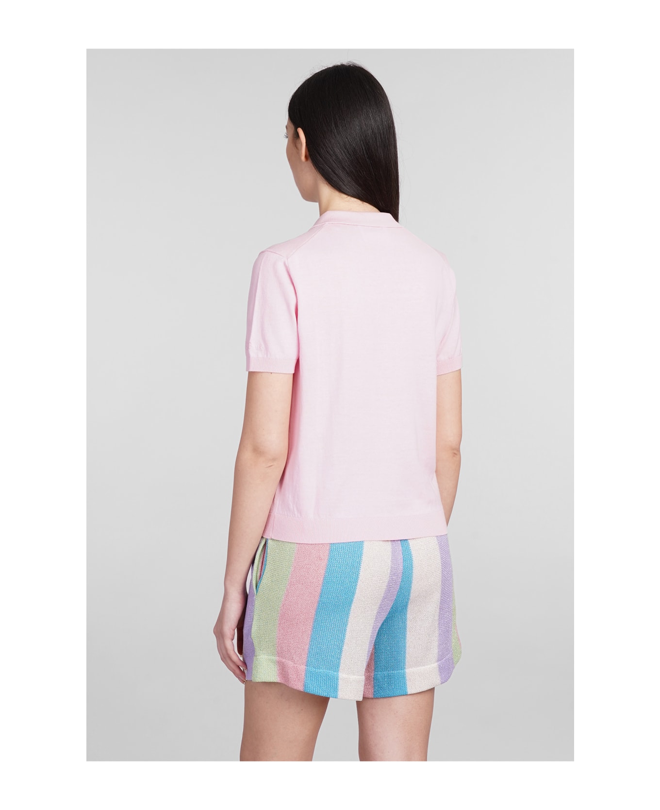 MC2 Saint Barth Evonne Polo In Rose-pink Cotton - rose-pink
