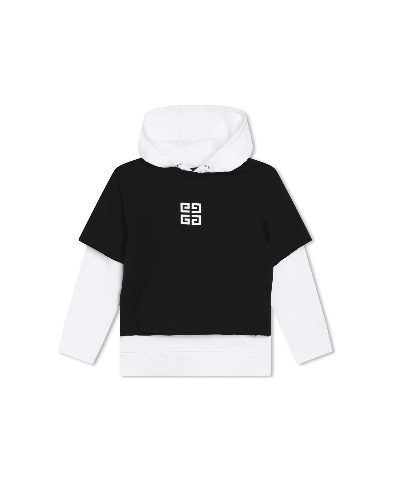 Shop Givenchy Double Layered Hoodie In Felpa